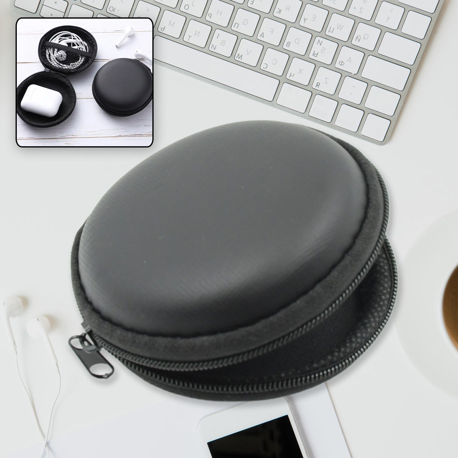 Cute round earphone carrying case Cute round earphone carrying case